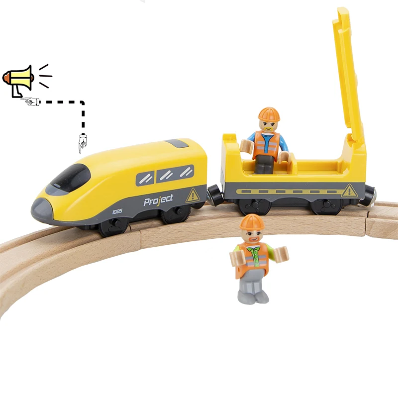 

High Speed Subway Electric Train Toy Sets with Sound Fit for Wooden Railway Tracks Boys Toys Birthday Gift