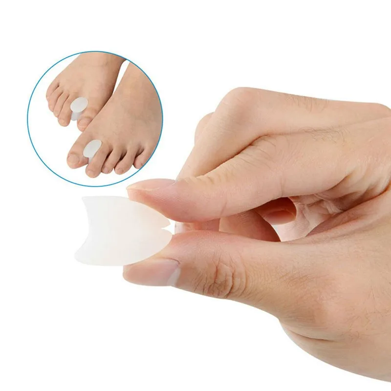2Pairs Bone Thumb Valgus Protector Silicone Foot Finger Toe Separator Bunion Adjuster Hallux Valgus Corrector Pedicure Feet Care
