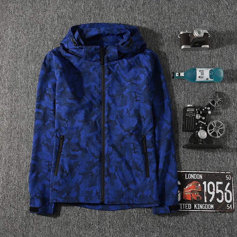 

Youth Autumn Printing Lian Cap Sports Coat Men Plus Fat plus Size Jacket Fat Man Thin Section Top