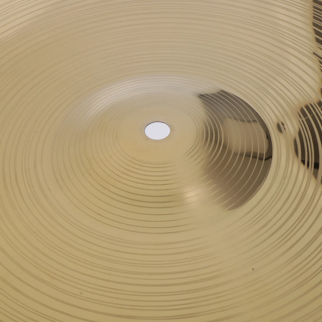 2 Pieces Alloy Hi Hat Cymbals 14inch for Drum Set Parts, Golden