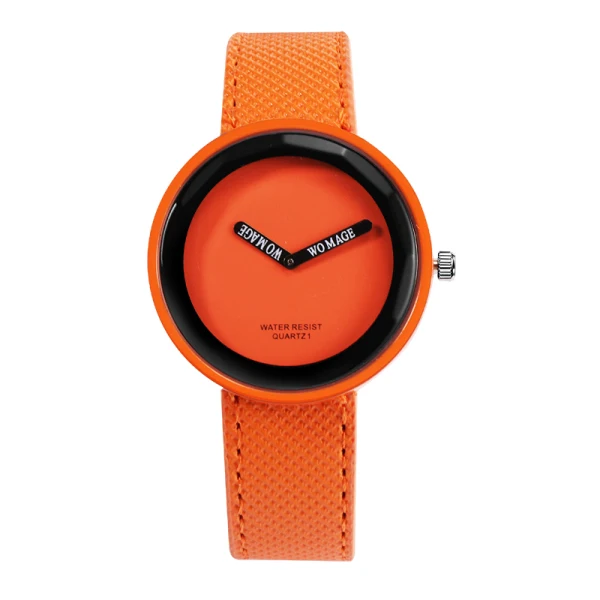 Лидер продаж, модные женские часы, кожаные женские часы, женские часы, часы для молодых девушек, reloj mujer zegarek damski bayan saat - Цвет: orange