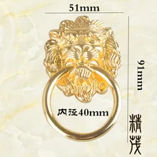 B-426 искусственная Золото большой размер высшего класса ручка с изображением головы льва шкаф гардероб дверь для домашнего улучшения металлическая ручка 91*51 Размер