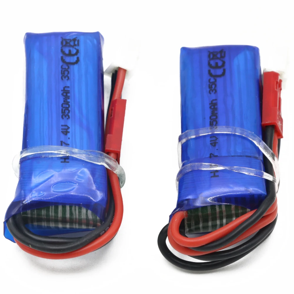 RC батарея. 2 шт./лот 7,4 V 2S 350mAh 35C Losi микро короткие карты батарея с JST разъем для мини дистанционного управления автомобиля