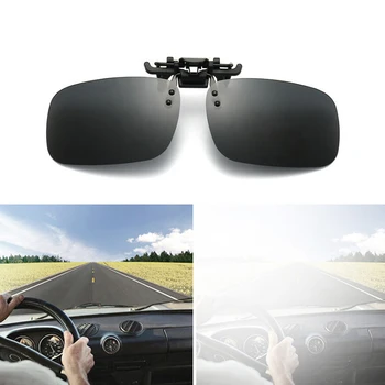 

Night Vision Lens Driving Polarized Clip On Glasses Sunglasses Car Driver Goggles