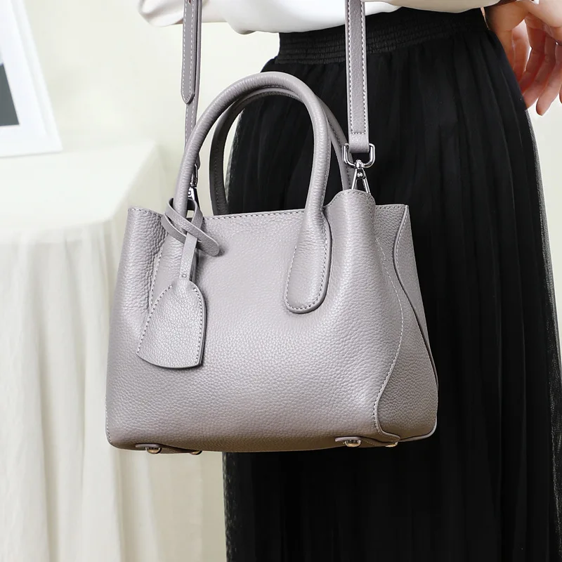 

Bag WOMEN'S Bag New Style 2019 Genuine Leather Versitile Fashion Shoulder Bag Casual Simple Shoulder Handbag