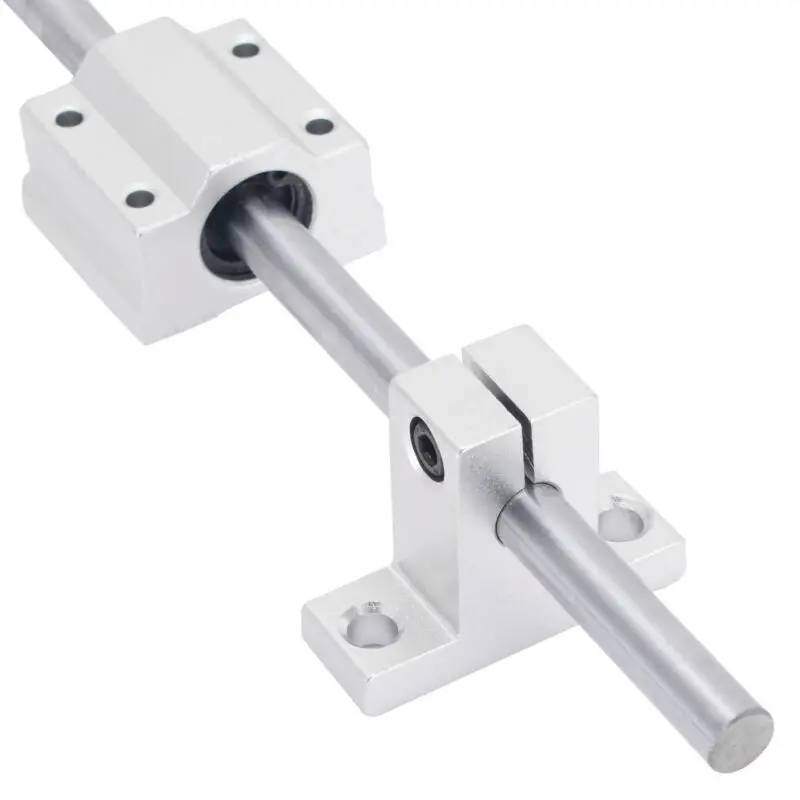 Fixed Bearing 300mm Chrome Plated SCS8UU Linear Bearing Aluminum Block Shaft Set