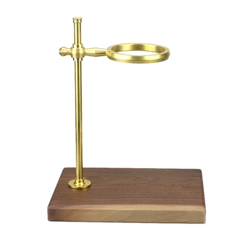 

Hand Punch Frame Coffee Rack Filter Cup Holder Filter Drop Bracket Adjustable Height Solid Wood Black Walnut Base