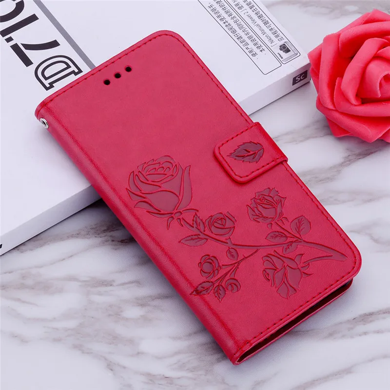 Кожаный чехол-бумажник для samsung Glalxy S10 Lite A750 J4 J6 Plus Prime J2 Pro J1 J3 J5 J7 откидная крышка 3D тисненый цветок