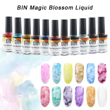 

16ml Watercolor Ink Polish Blooming Nail Gel Smoke Effect Magic Smudge Bubble DIY Varnish Manicure Decoration Nail Salon Set
