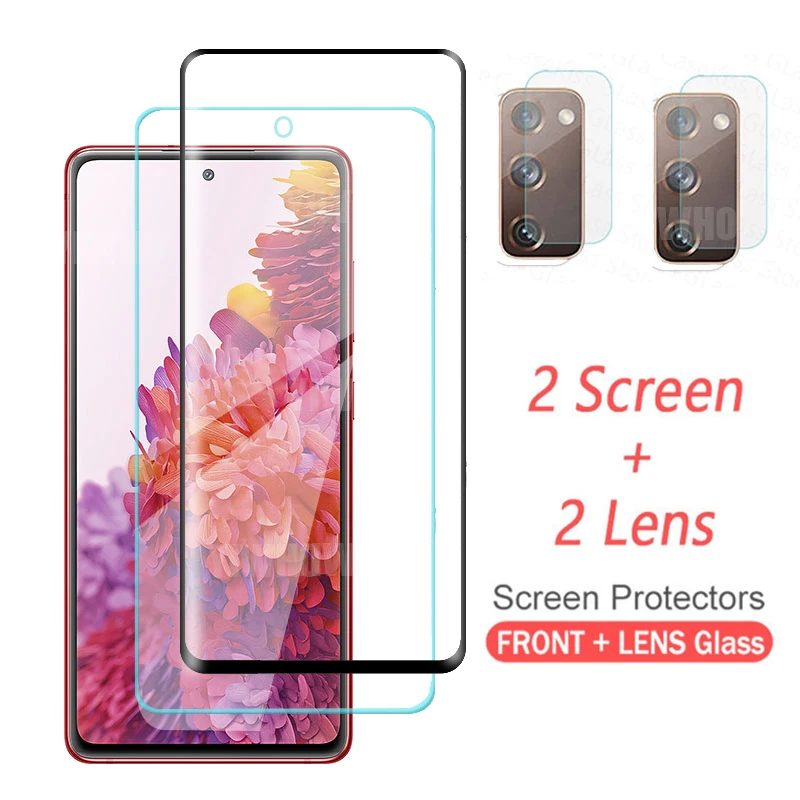 

Safety Glass On For Samsung Galaxy S20 FE Protective Glass S 20 FE Camera Protector For Samsung S20FE Tempered Screen Film