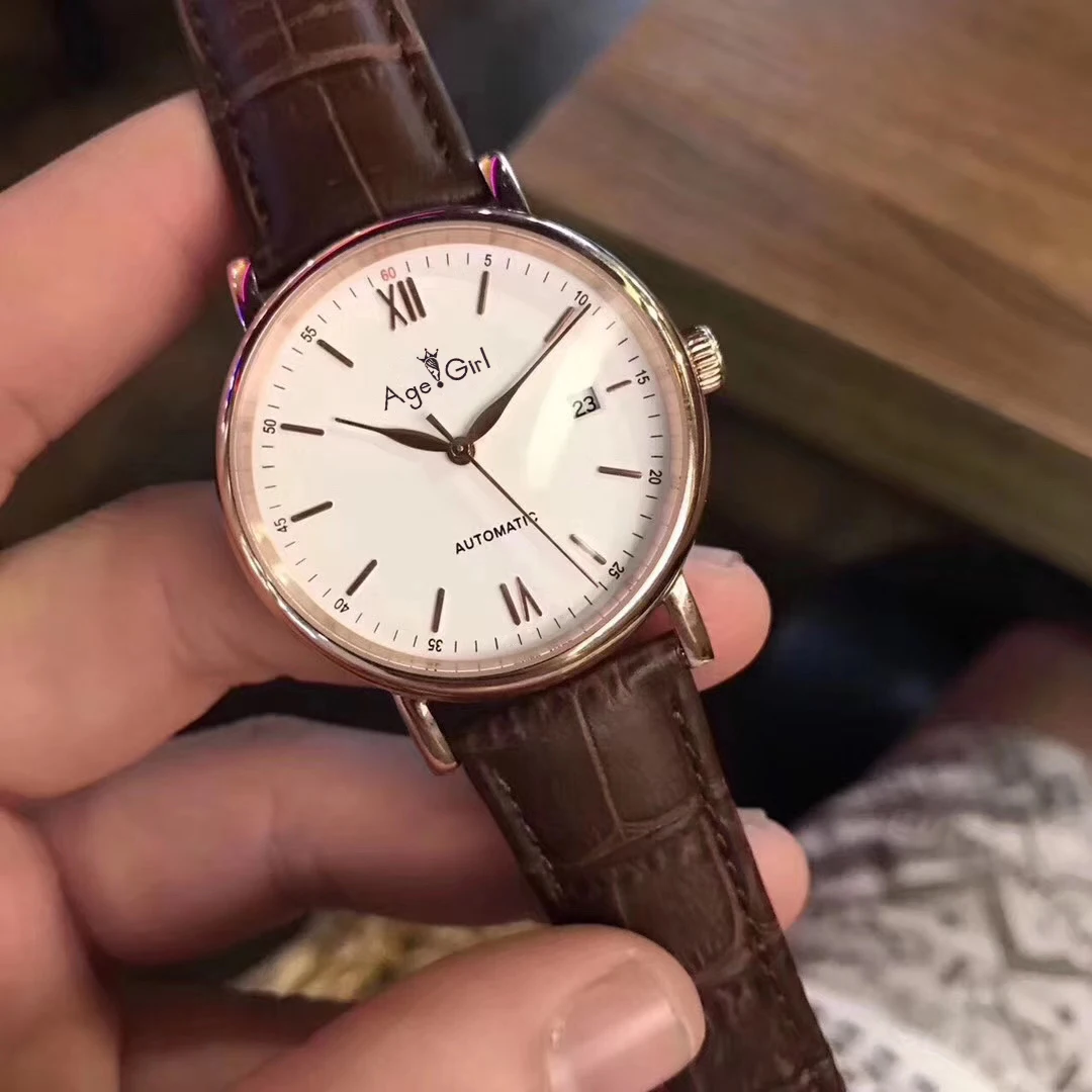 

Luxury Brand New Automatic Mechanical Men Watches Stainless Steel Sapphire Silver Rose Gold Rome Leather Black Brown Watch 40mm