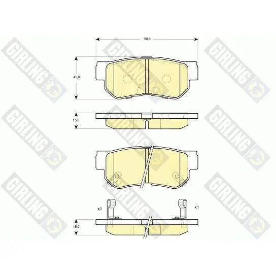 Колодки тормозные HYUNDAI GETZ/MATRIX/SANTA FE/SONATA/TUCSON/KIA