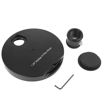 

Metal 1.25\" Multiple 9 Position Fitting Filter Wheel For Astronomy Telescopes E5BA-Hot