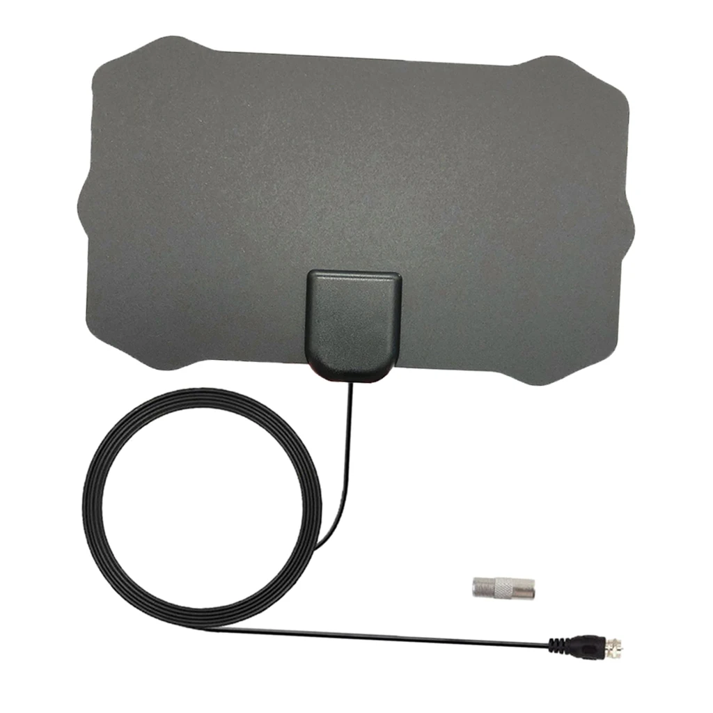 HD Digital Indoor TV HDTV Antenna For VHF UHF ISDB ATSC Signal With F-Type Connector to TV PAL Converter Adapter