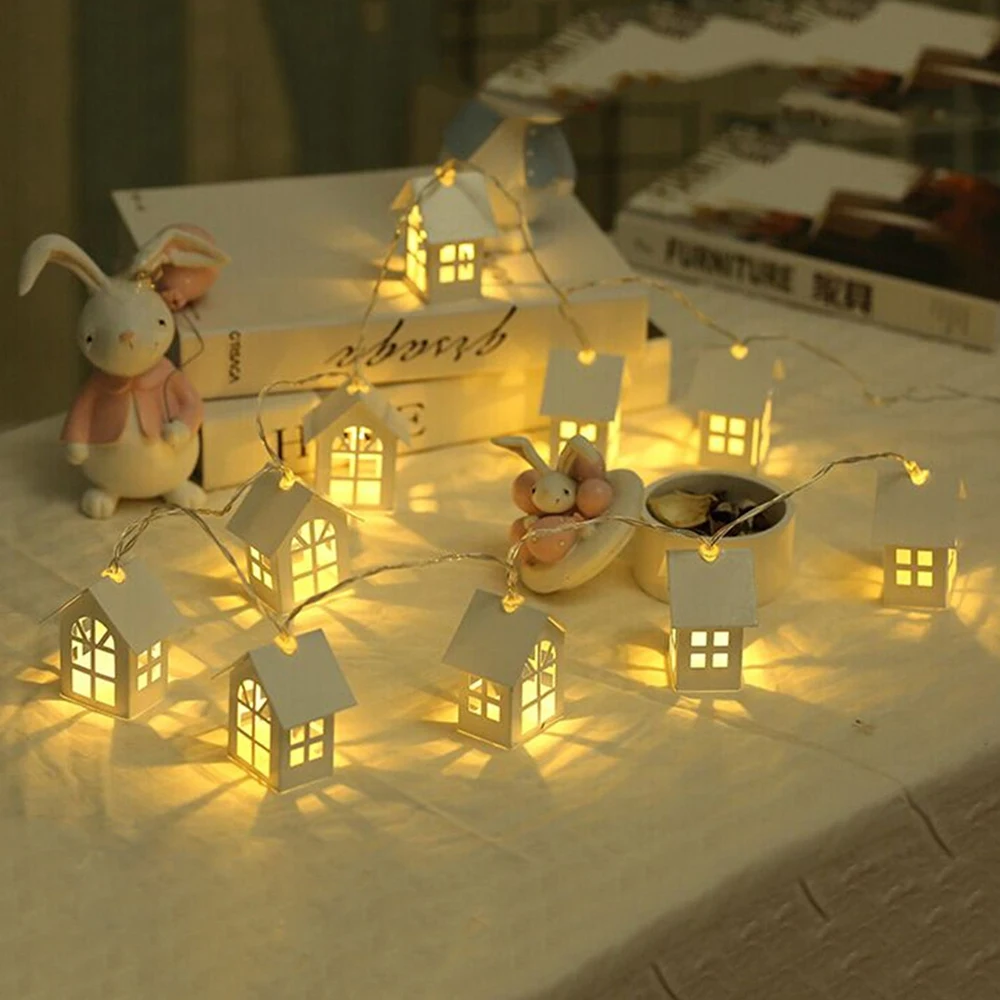 New LED Garland Chalet Light 2m 10LEDs Room Decoration Light String Wedding Feast Fairy Light Nordic Light String 8