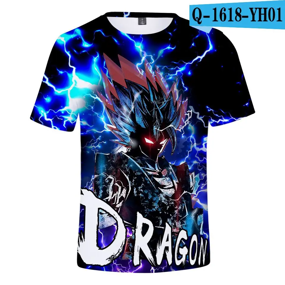 Новое поступление, крутая футболка с 3d принтом «Goku Dragon Ball Z» летние модные футболки с короткими рукавами для мальчиков, Аниме Драконий жемчуг Зет, детские футболки - Цвет: color at picture