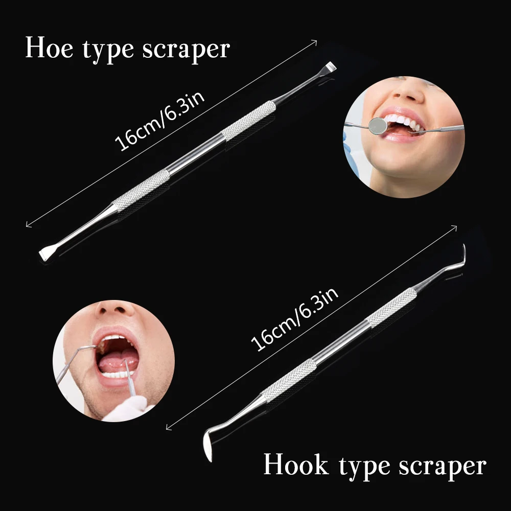 Dental Hygiene Tool Kit Instruments Tartar Scraper Scaler Calculus Plaque Remover Teeth Cleaning Oral Care Tool 4 pcs