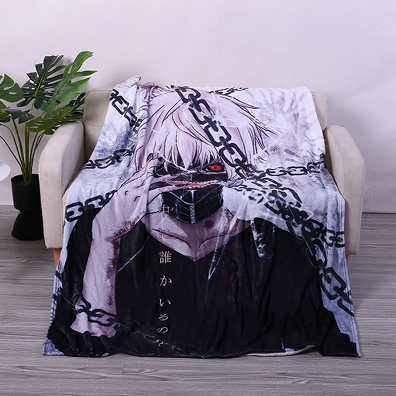 

Anime Tokyo Ghoul Ken Kaneki Blanket Mat Bath Towel Nap Travel Home Sleep Bedroom Picnic Blanket Child Kids Gifts Cospaly