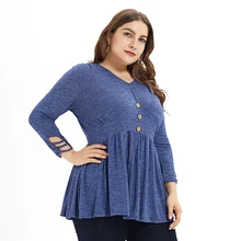 #Special Offers Plus Size Women Tops and Blouses Pleated Long Sleeve Button V Neck Ladies Top 5XL Autumn Female Blouse Large Size Women Tops D30 #Special Offers Plus Size Women Tops and Blouses Pleated Long Sleeve Button V Neck Ladies Top 5XL Autumn Female Blouse Large Size Women Tops D30