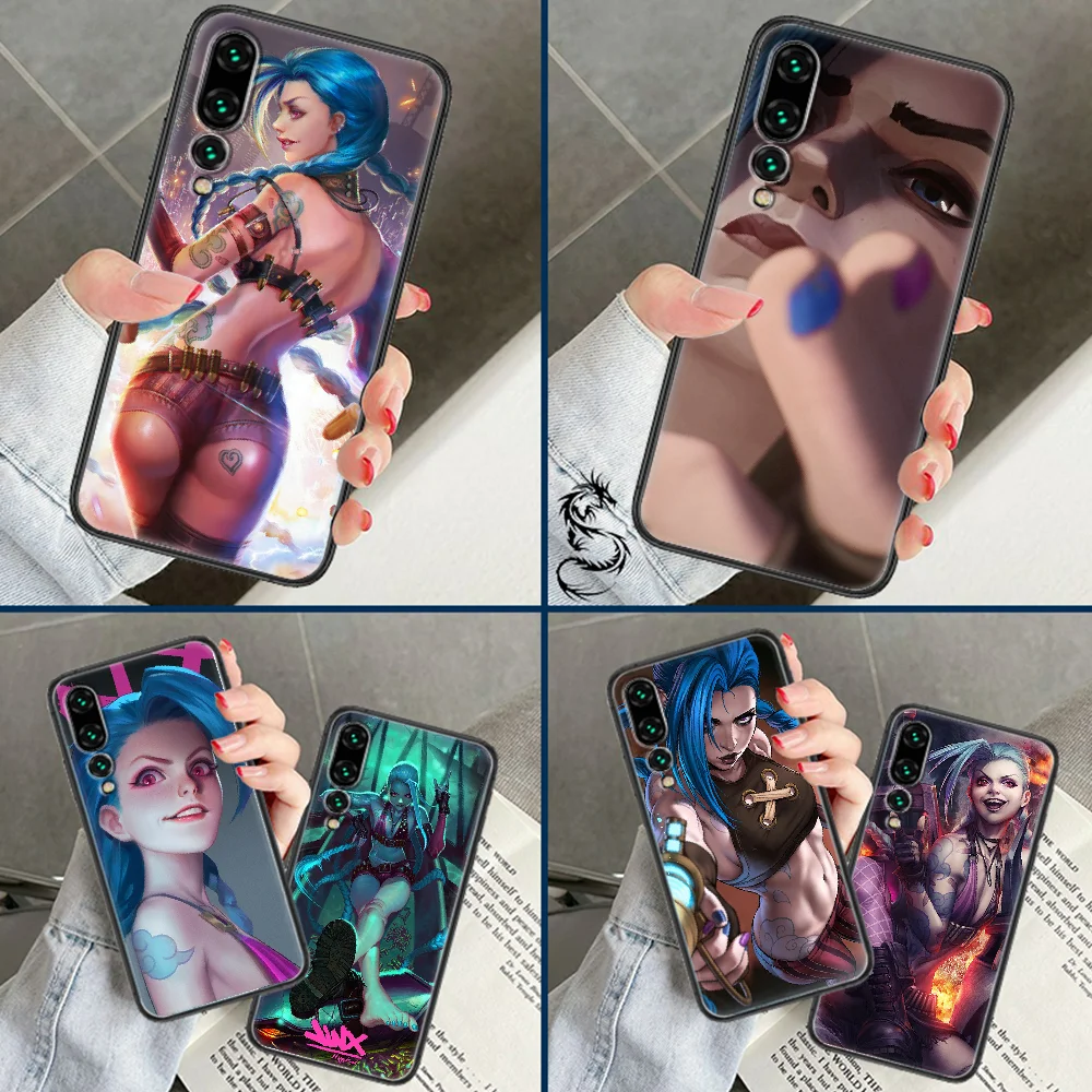 Чехол для телефона Arcane Jinx Huawei P Mate P10 P20 P30 P40 10 20 Smart Z Pro Lite черный трендовый бампер