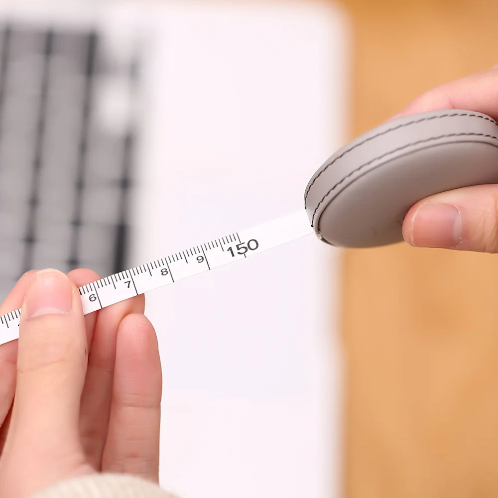 Mini Tape Measure Cute Portable Amount Pu Clothing Ruler Measure Measurements Bust Hip Circumference Girdle Soft Ruler Tape Mete