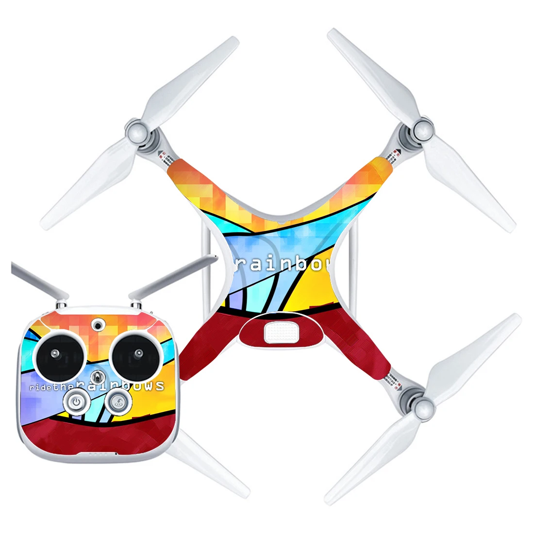 

Rainbows Style Vinyl Skin Sticker for DJI Phantom 4 Drone And Remote Controller 0147