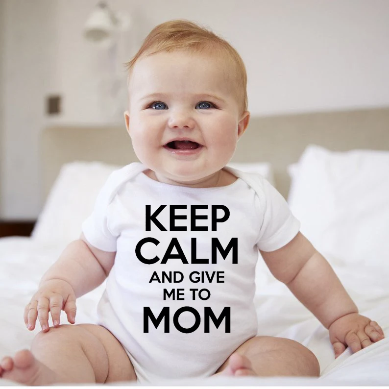 Keep Calm and Give Me to Mom, боди для новорожденных, хлопковые комбинезоны, комбинезон, боди для маленьких мальчиков и девочек, комбинезоны, одежда