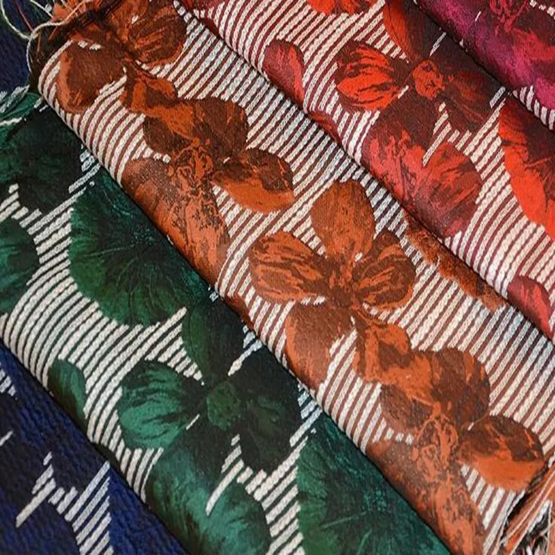 Пятитцветные цветы из жаккардовой хлопковой пряжи, ткань для костюма, пальто, платья, швейный патч, текстиль, сделай сам, полиэстер, ткань tissu C895