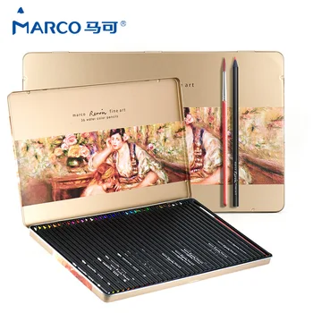 

Marco Raffine 24/36/48 Colors Watercolor Pencil Professional Drawing Colored Pencil Set Soluble Color Pencils School Supplies
