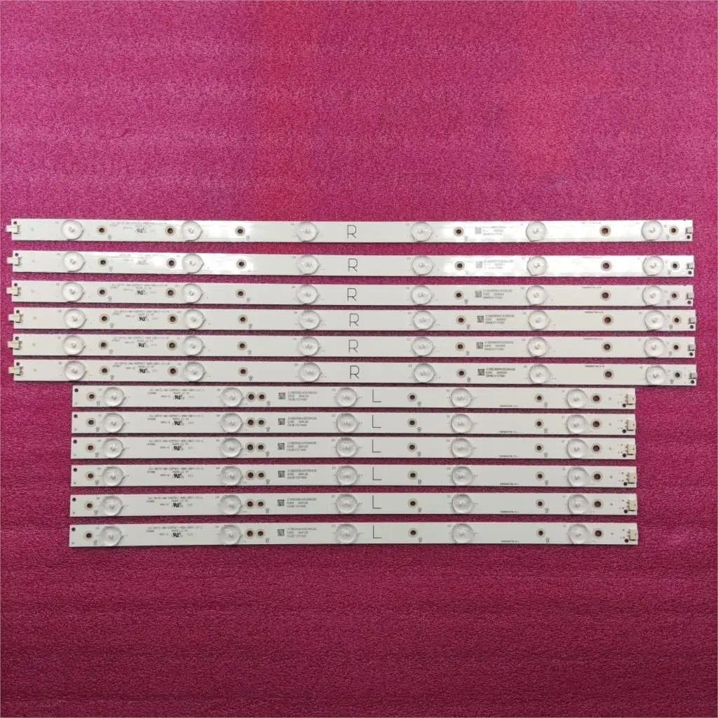 LED backlight strip(12) for 49PUF6701/T3 49PUH4900/88 49PFS5301/12 GJ-2K15-XM-D2P5C1-490-D611-C1-L R GJ-2K16-490-D611-P2 01N27