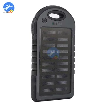 

Solar Power Bank 126090 Battery Charge Box Case 2 USB 5V 2A/1A Output Waterproof Solar Charger Powerbank for Mobile