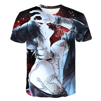 

Tokyo Ghoul T shirt Men Anime Tshirt Japan 3d T-shirt Blood Terror Mens Clothing 2020 New Summer Casual Short Sleeve 6xl