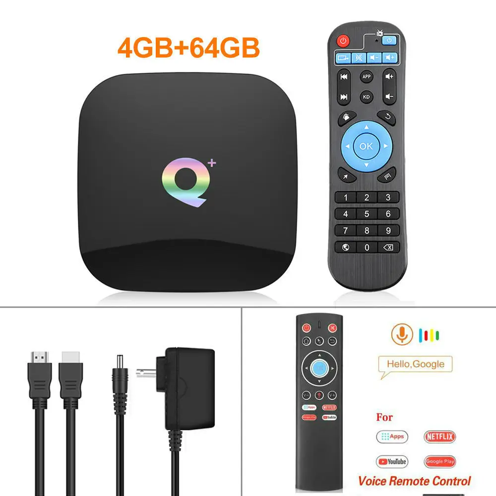 4G64G T1 6K Смарт ТВ приставка Android 9,0 4 Гб ОЗУ 64 Гб ПЗУ Allwinner H6 четырехъядерный USB3.0 2,4G Wifi Youtube Q Plus ТВ приставка медиаплеер 2G16G - Цвет: 4G64G T1