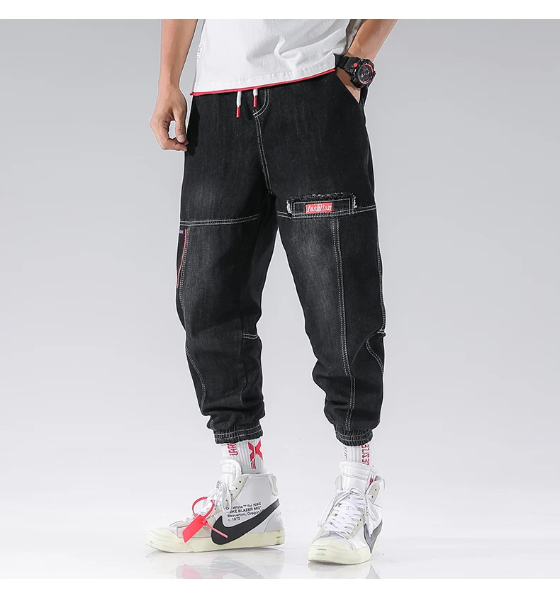 2022 New Streetwear Hip Hop Cargo Pants Men's jeans Cargo Pants Elastic Harun pants Joggers Pants In Autumn and Spring Men Cloth loose jeans