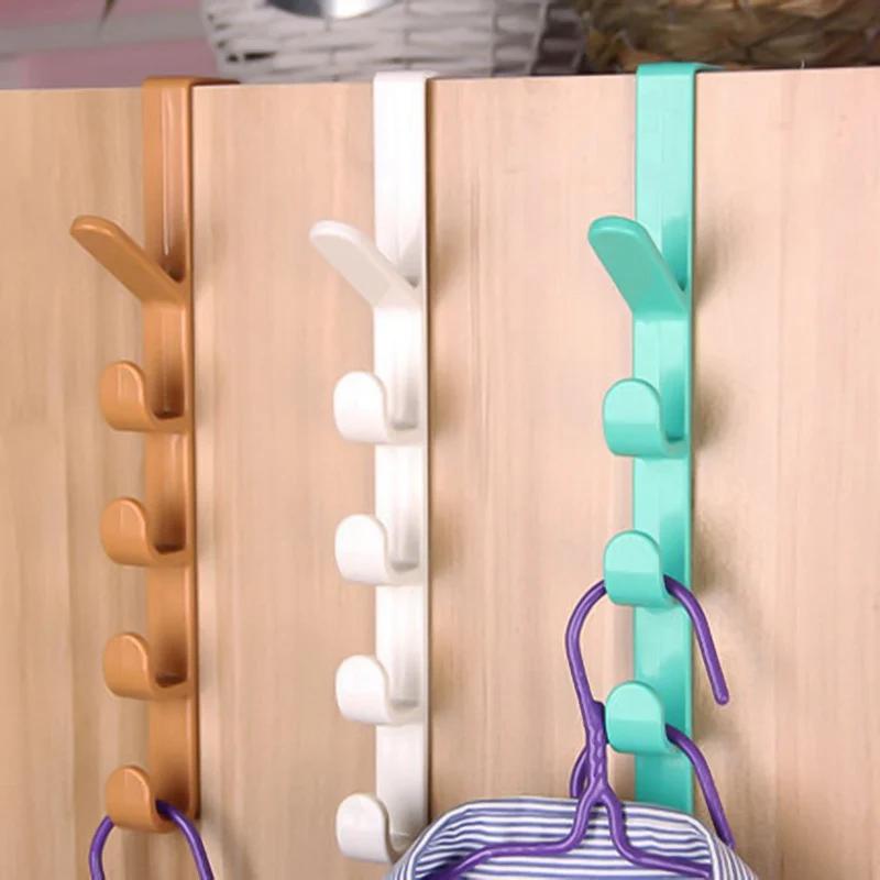1 шт. Пластиковые домашние крючки для организации вешалки для дверей спальни, вешалки для одежды, вешалки для одежды, крючки для сумок, разные цвета