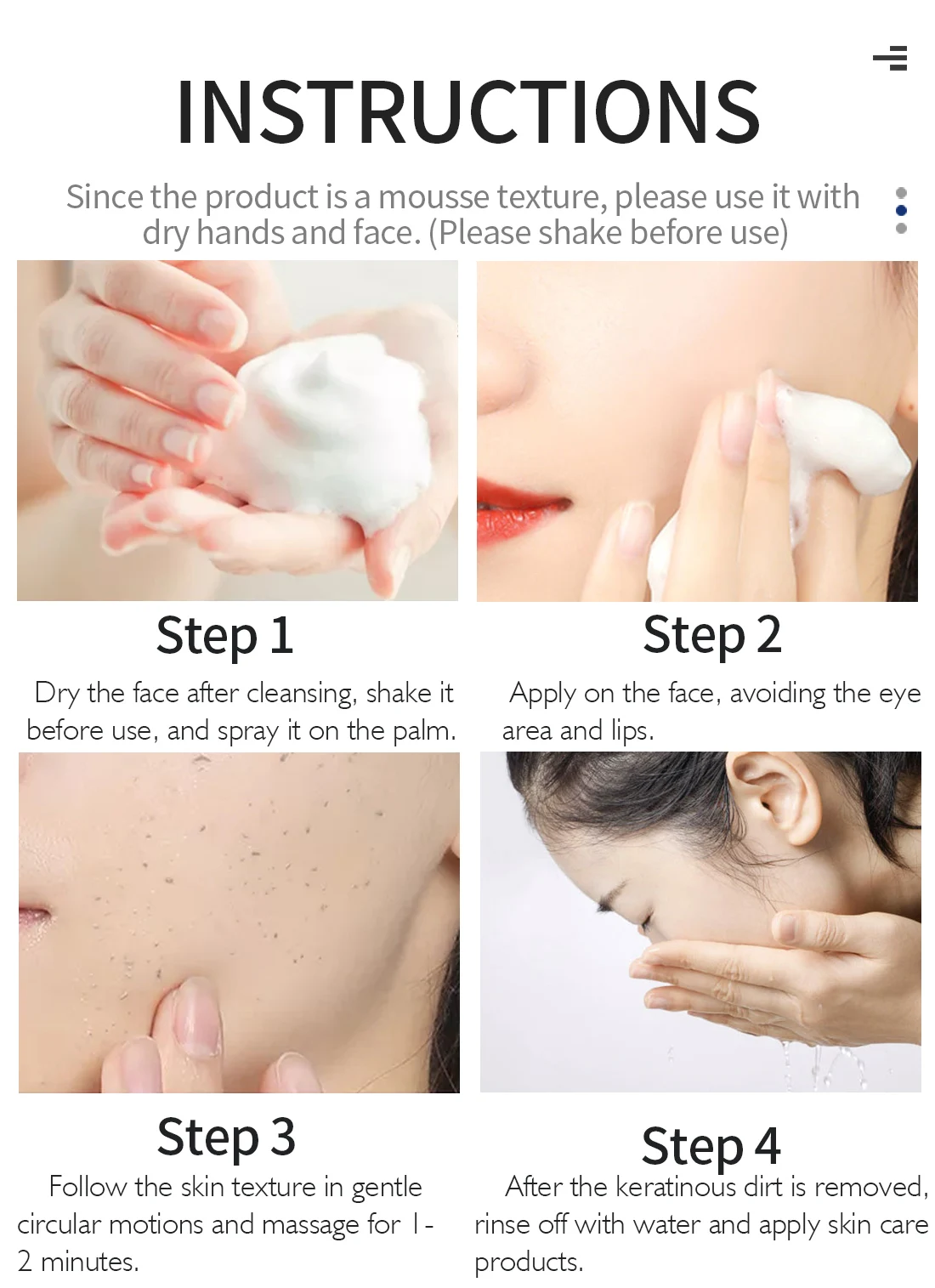 Facial Exfoliating Mousse Peeling Gel Face Scrub Deep Remove Cleaning All Skin Types Smooth Moisturizing Skin Exfoliator Cream