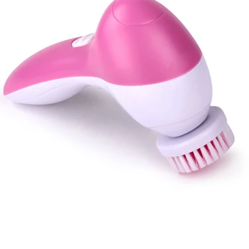 

5 in 1 Multifunction Electric Facial Cleanser Face Cleansing Brush Spa Massage Skin Care Tool Pink