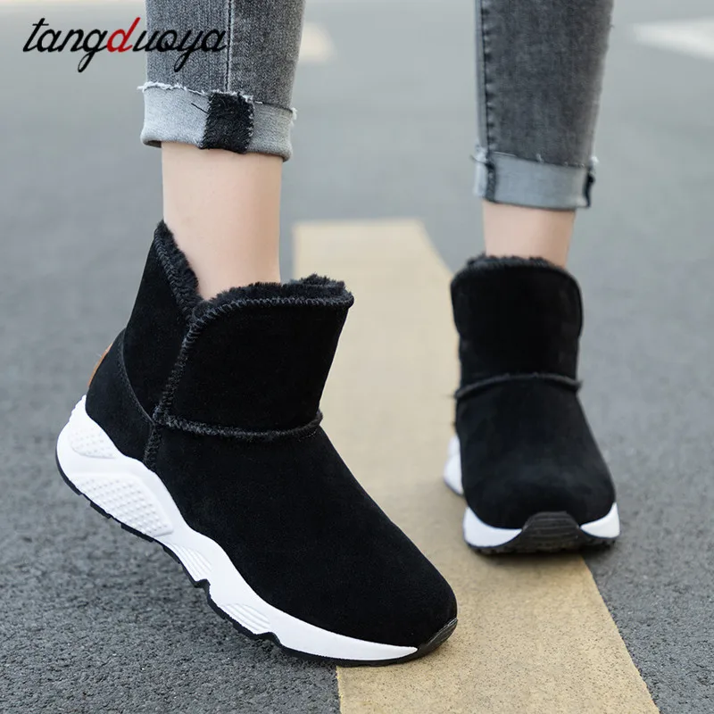 

Fashion thick-soled thick plush warm snow boots ladies PU leather thick bottom non-slip ladies winter casual shoes