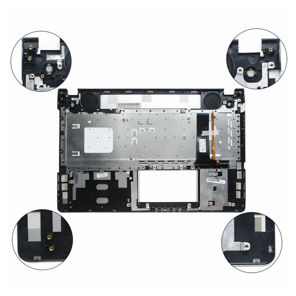 GZEELE Новая Клавиатура ноутбука рамка для ASUS X501U N56 N56V N56VM N56VZ N56SL Серебряный Топ чехол Упор для рук верхний чехол C оболочкой подсветка