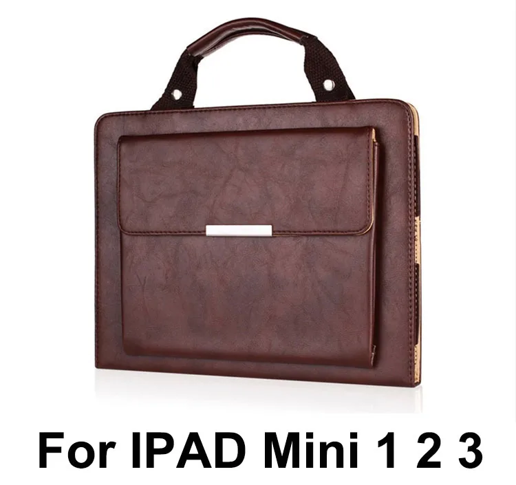 Чехол из полиуретановой кожи для планшета для IPad Mini 1 2 3 Чехол 7," Умный спящий чехол для планшета для IPad Mini 4 Портативный чехол с ручкой - Цвет: mini 123 coffee