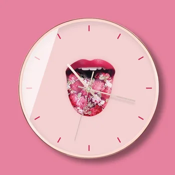 

Nordic Wall Clock Modern Art Clock Simple Creative Clock Living Room Bedroom Silent Watch Small Fresh Hanging Watch 50A038