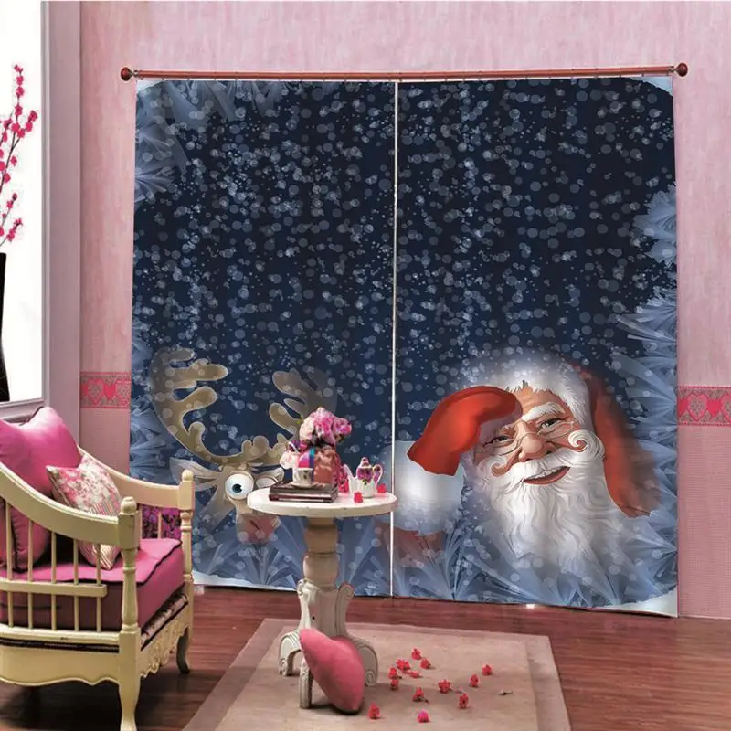 Рождественская занавеска премиум класса, черная занавеска для ванной комнаты, прочная занавеска для гостиной, рождественские украшения для дома, отеля