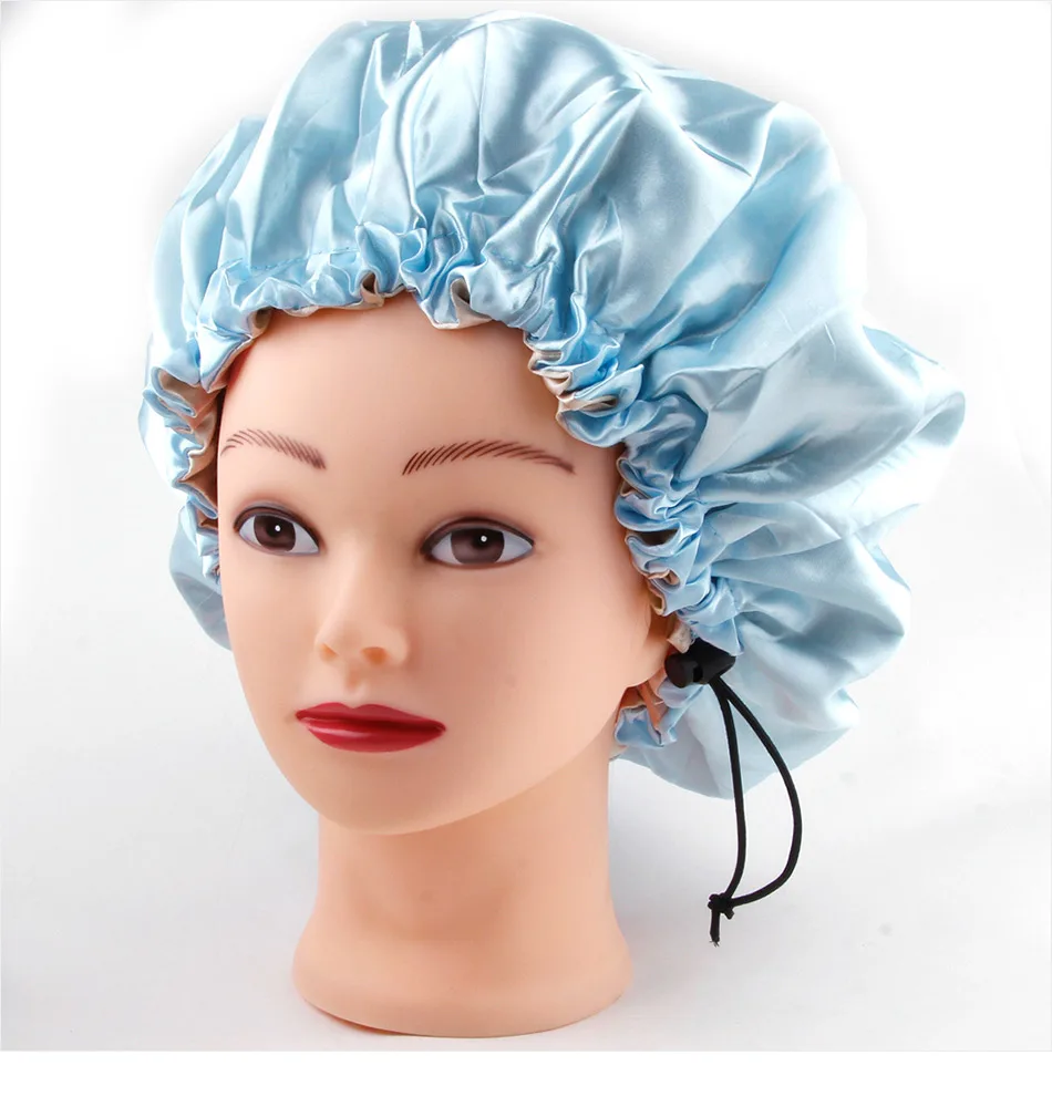Satin Schlafhaube Doppelseitig | Verstellbare Nachtmütze Für Damen | Haarschutz Beim Schlafen | Rosa | Einheitsgröße