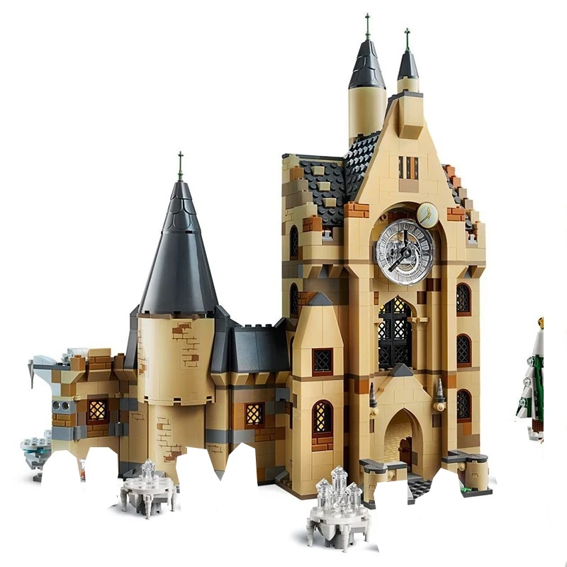 In Stocks NEW 75948 900pcs Potter Movie Serices Clock Tower Set Model Building Blocks Bricks Kids Toys Christmas gift - Цвет: Тёмно-синий