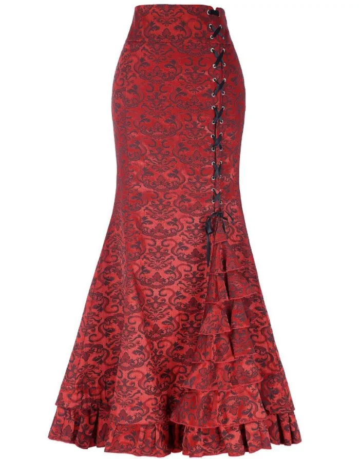 AliExpress, женское платье,, модное, сексуальное, рыбий хвост, пояс, жаккард, длинные юбки, юбка