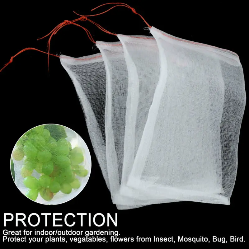 

Garden Plant Net Fruit Protect Drawstring Net Bags Mesh Against Insect 20x / 40x