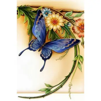 

5D DIY Hanging Painting Full Drill Diamond Painting Butterfly Girl Cross Stitch Mosaic Kits Needlework Home Wall Decoration
