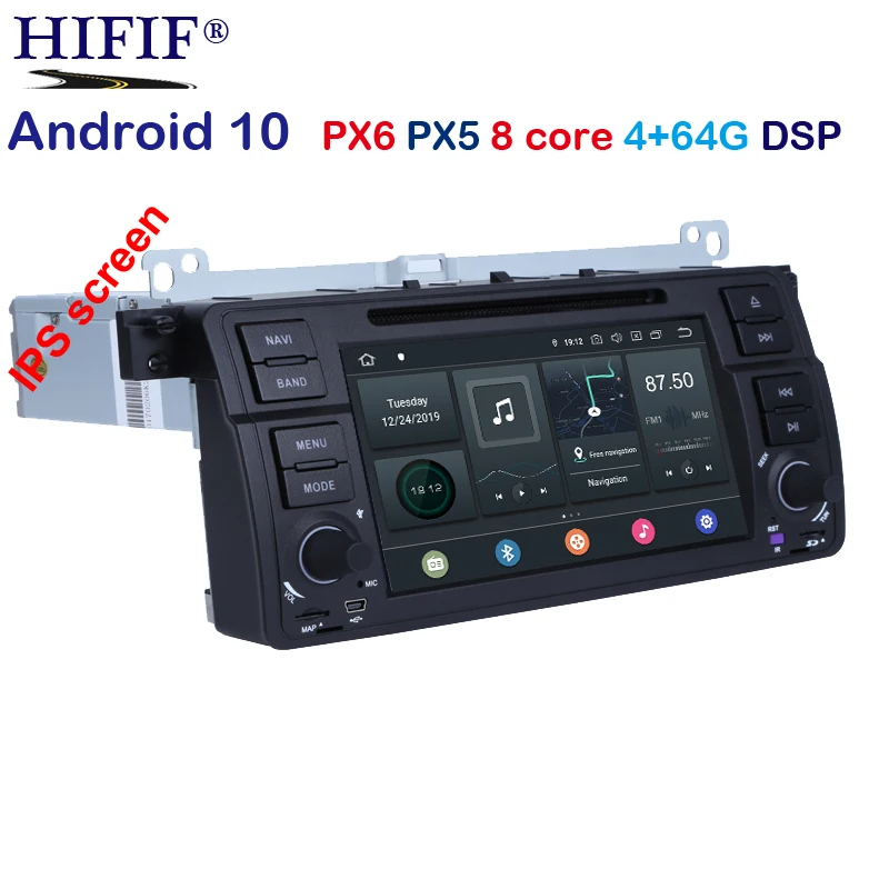 PX5 PX6 1 Din Android 10 GPS Navigation For BMW E46 M3 Rover 75 Coupe 318/320/325/330/335 Car Radio Multimedia DVD PlayerStereo |