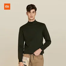 Xiaomi машинная стирка базовый трикотаж с невысокая горловина удобный теплый джемпер вентилируемый машинный моющийся свитер