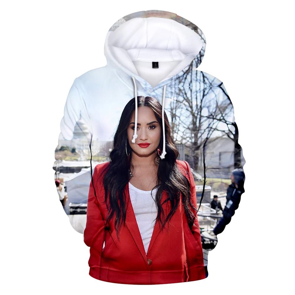 Горячая Распродажа толстовки Demi Lovato толстовки с 3D принтом Мужская/Женская Harajuku одежда с длинным рукавом с капюшоном размера плюс пуловер